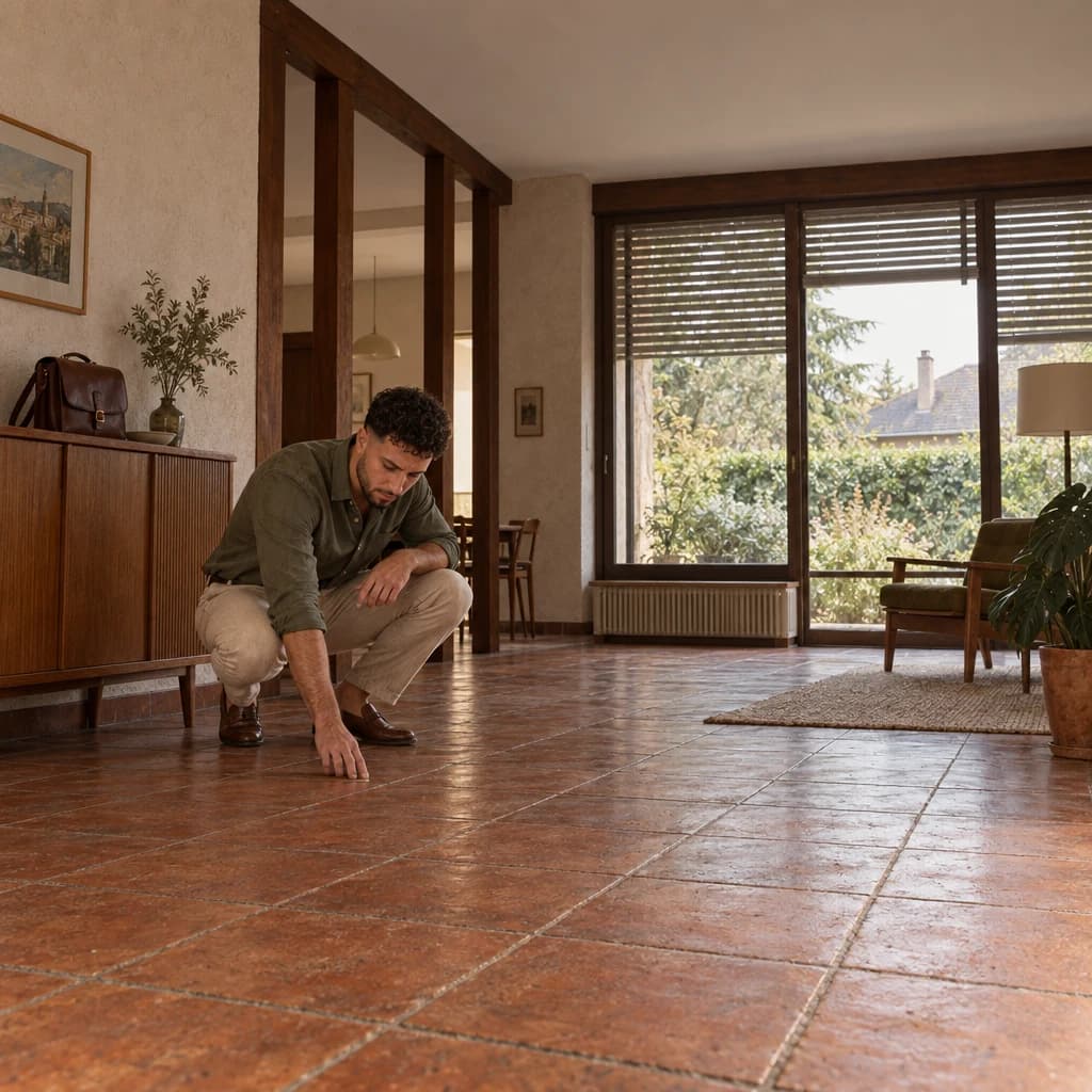 Visuel IA : observation des détails d’un intérieur.